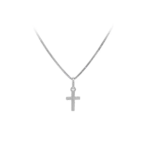 Pendant Cross of White Gold