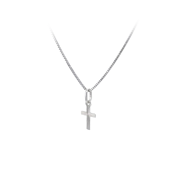 Pendant Cross of White Gold