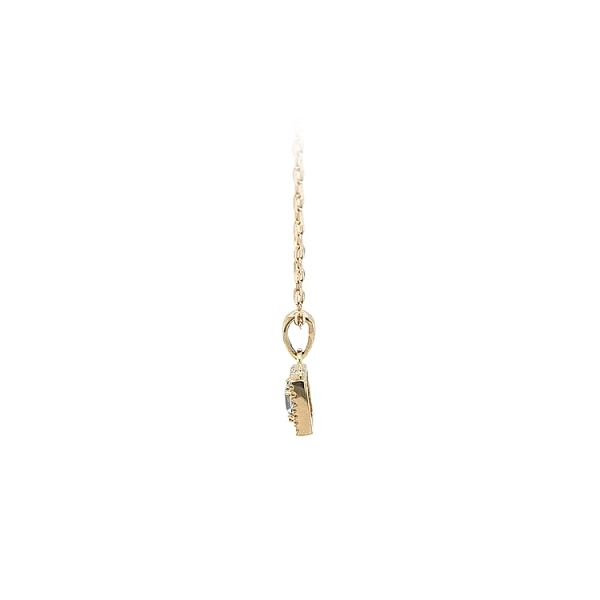 Gold Pendant with Blue Stone