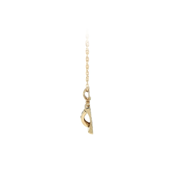 Gold Pendant with Zircons