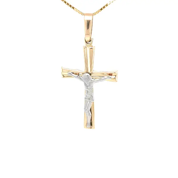 Golden Cross with Jesus Christ