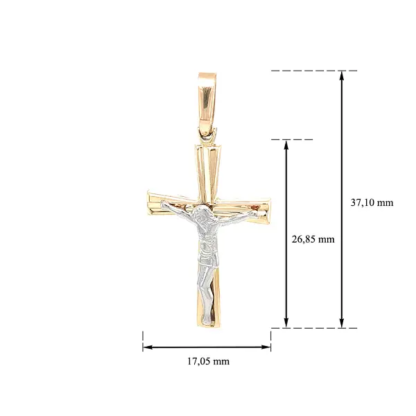 Golden Cross with Jesus Christ
