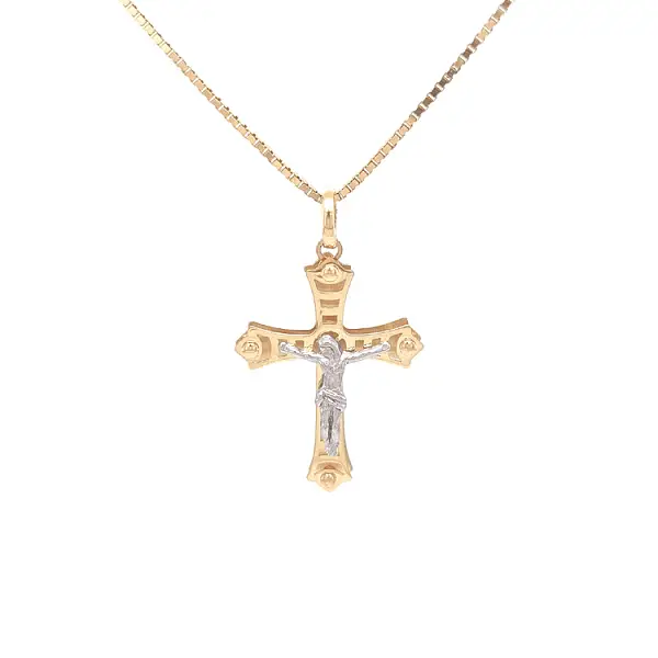 Golden Cross with Jesus Christ