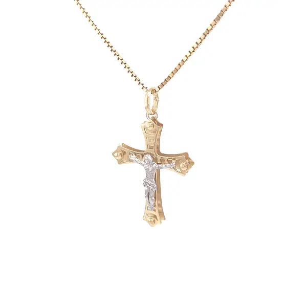 Golden Cross with Jesus Christ
