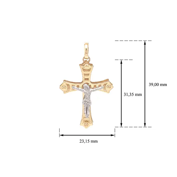 Golden Cross with Jesus Christ