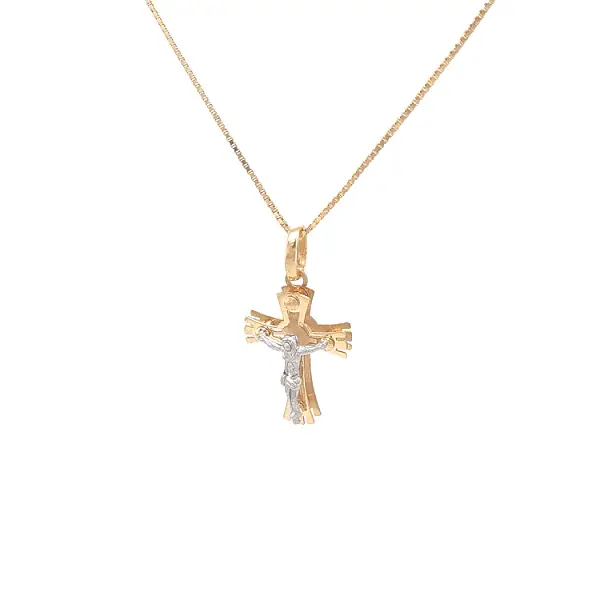 Golden Cross with Jesus Christ