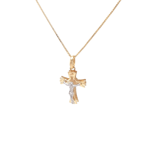 Golden Cross with Jesus Christ
