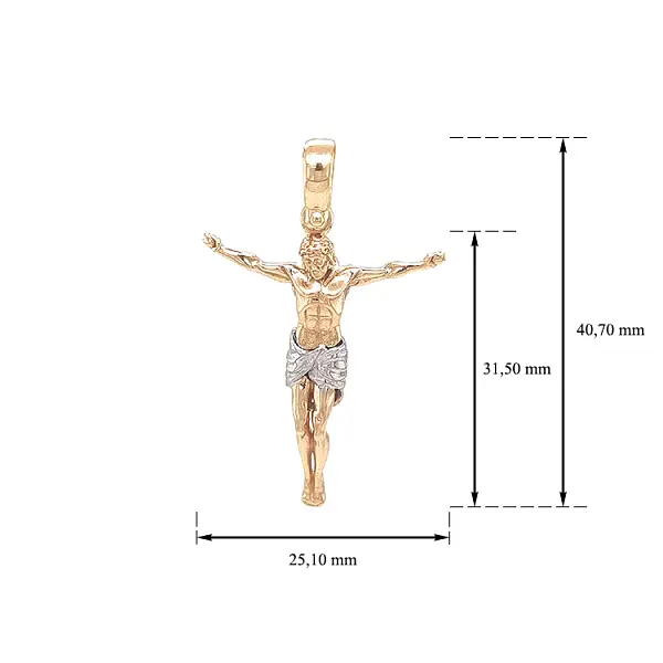 Golden Cross with Jesus Christ