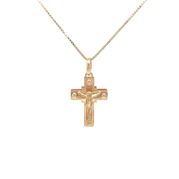 Golden Cross with Jesus Christ
