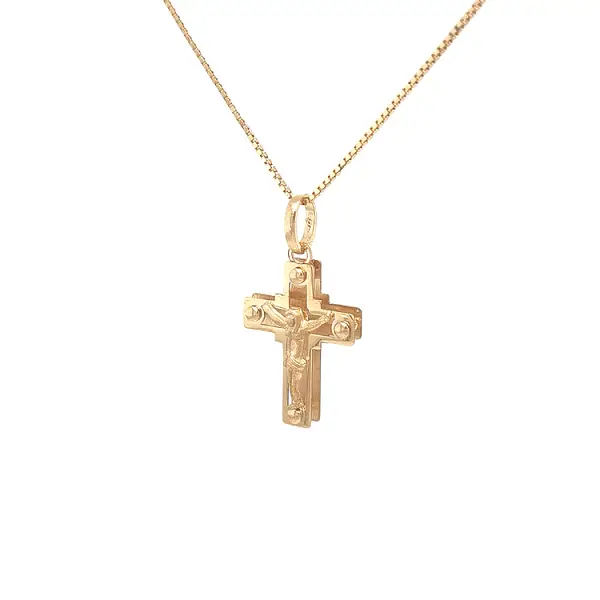 Golden Cross with Jesus Christ