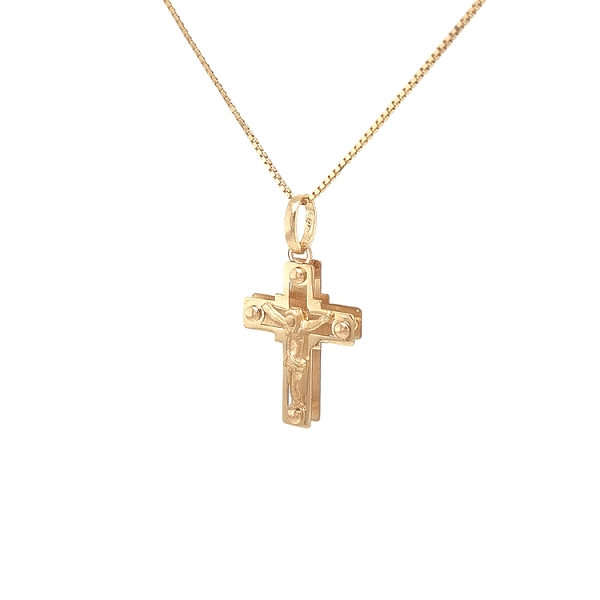 Golden Cross with Jesus Christ
