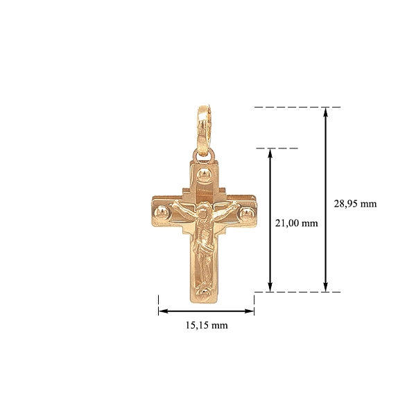Golden Cross with Jesus Christ