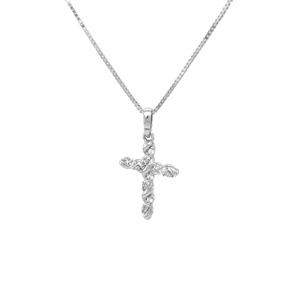 Golden Cross with Zircons