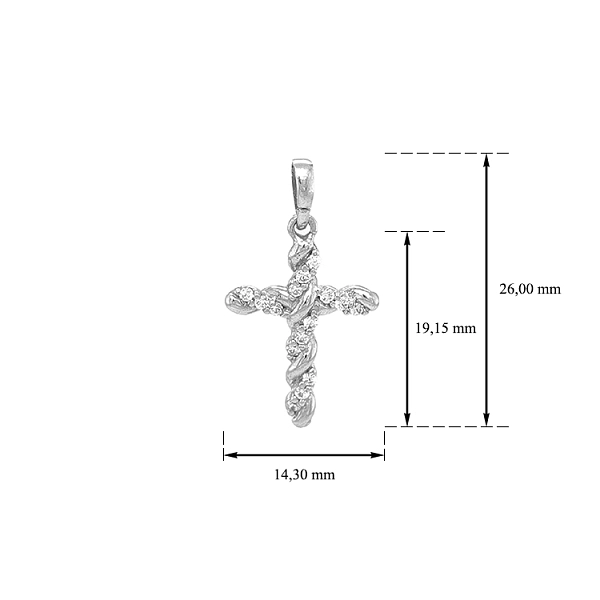 Golden Cross with Zircons