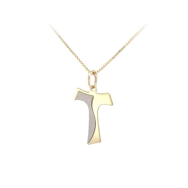 Gold Pendant Cross of Combined Gold