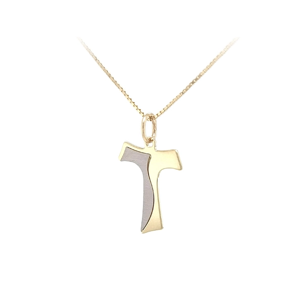 Gold Pendant Cross of Combined Gold