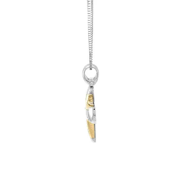 Golden Cross with Zircon made of Combined Gold