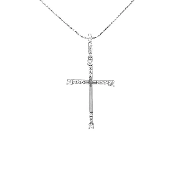 Golden Cross with Zircons