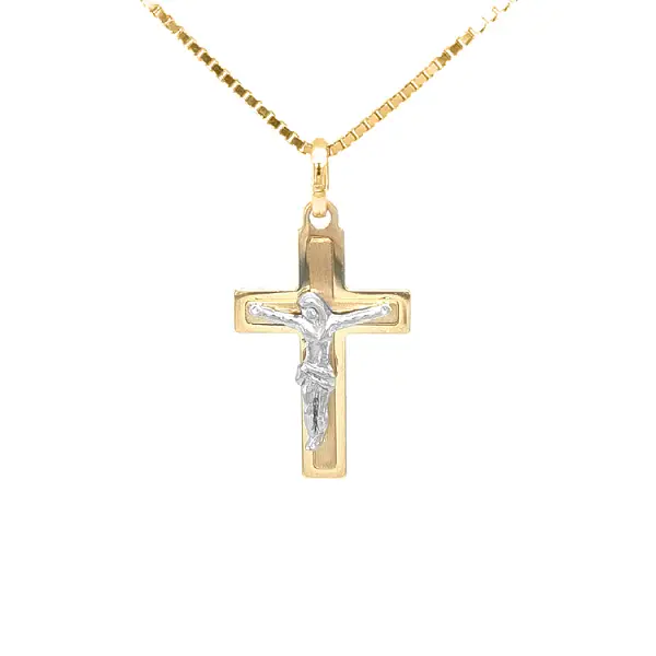 Golden Cross with Jesus Christ