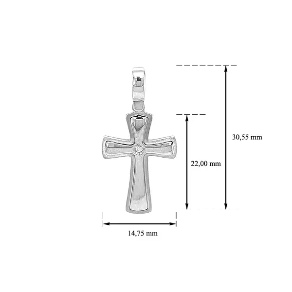 Golden Cross with Zircon