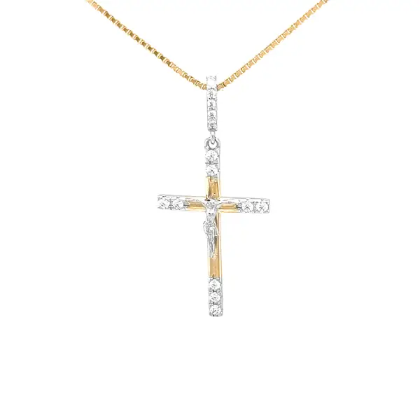 Golden Cross with Jesus Christ
