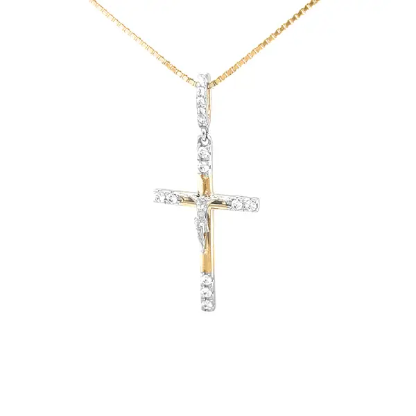 Golden Cross with Jesus Christ