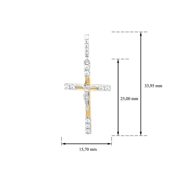 Golden Cross with Jesus Christ