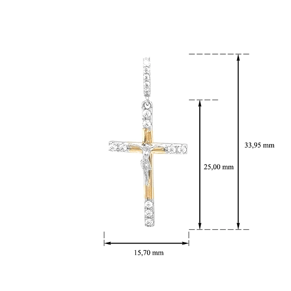 Golden Cross with Jesus Christ