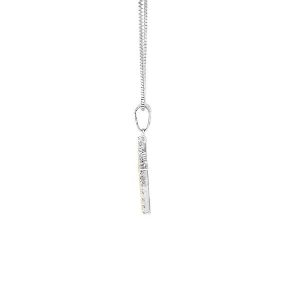 Golden Cross with Zircons