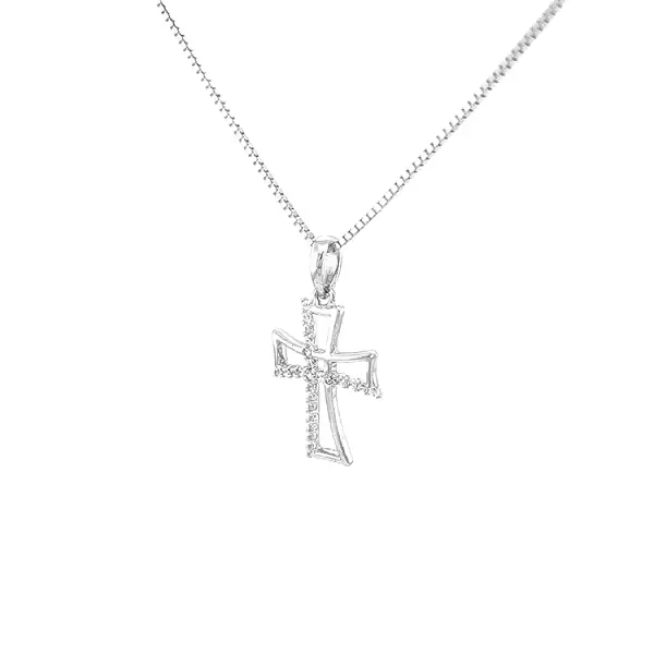 Golden Cross with Zircons