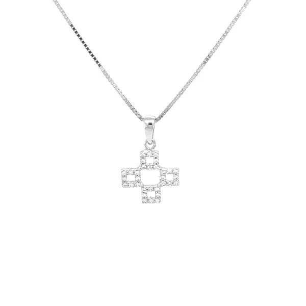Golden Cross with Zircons