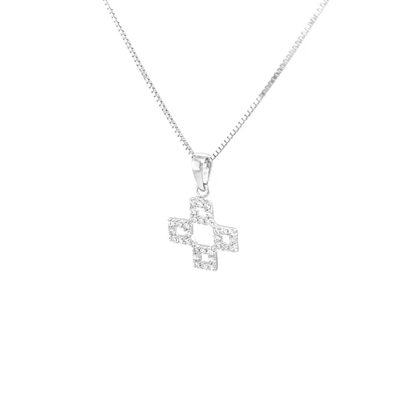 Golden Cross with Zircons