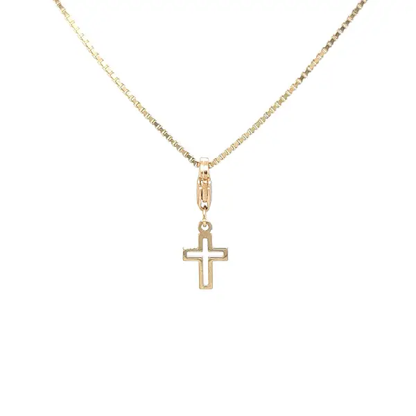 Gold Pendant for Bracelet Cross