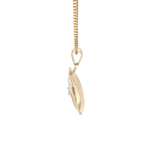 Gold Pendant with Zircon