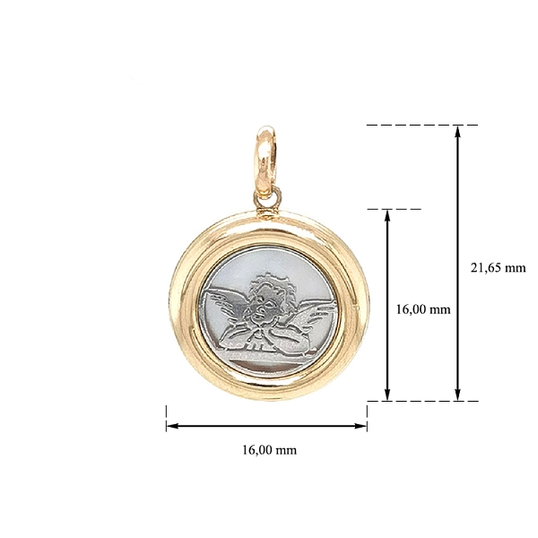 Gold Pendant Angel