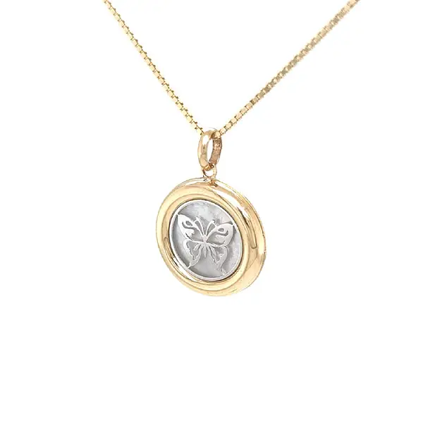 Gold Pendant Butterfly