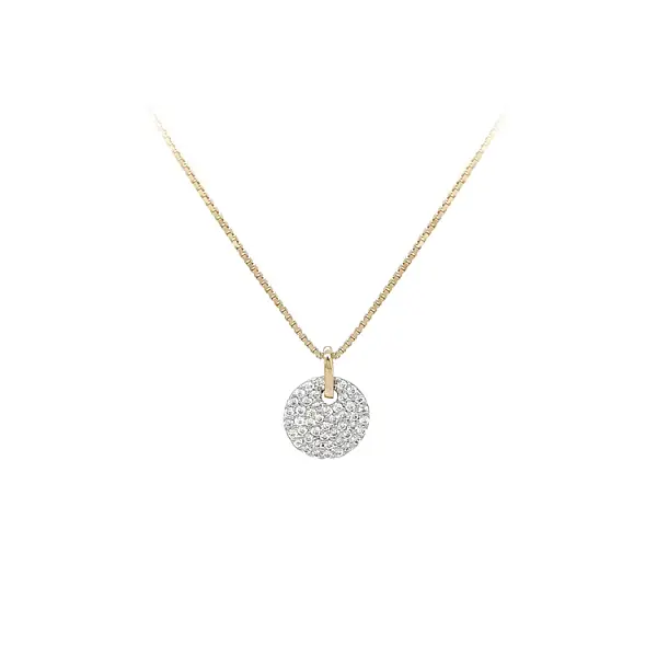 Gold Pendant with Zircons