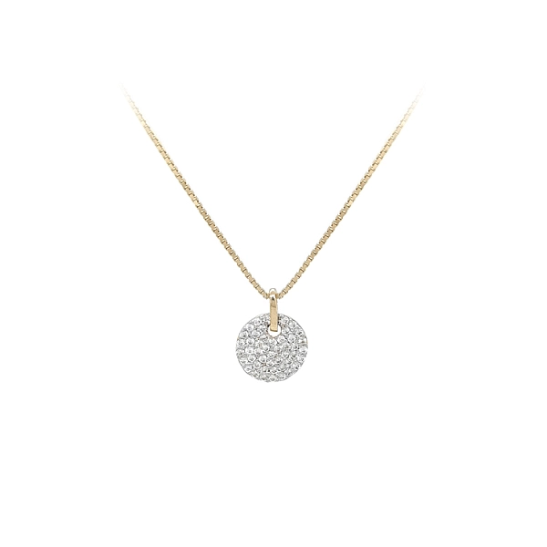 Gold Pendant with Zircons