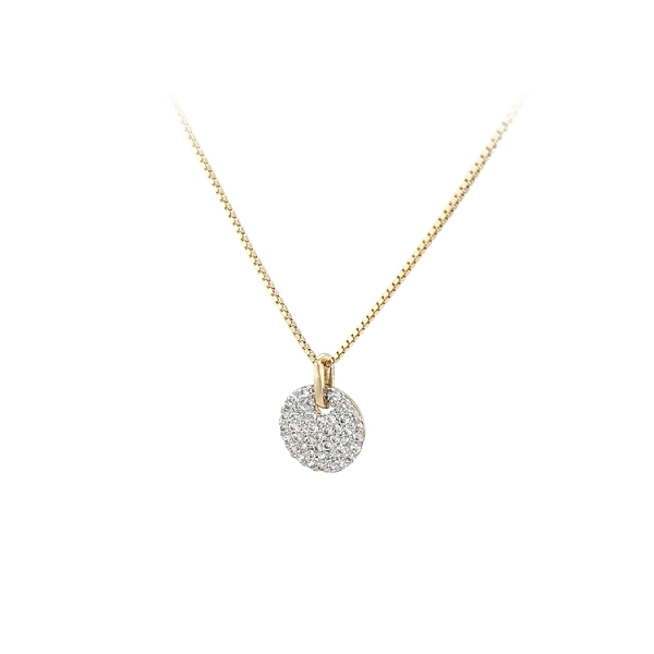 Gold Pendant with Zircons