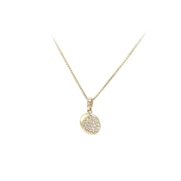 Gold Pendant with Zircons