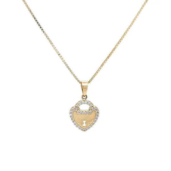 Gold Pendant Padlock