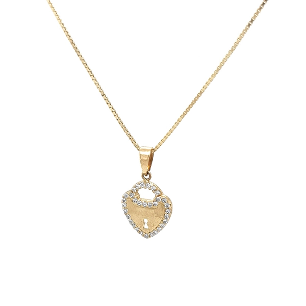 Gold Pendant Padlock