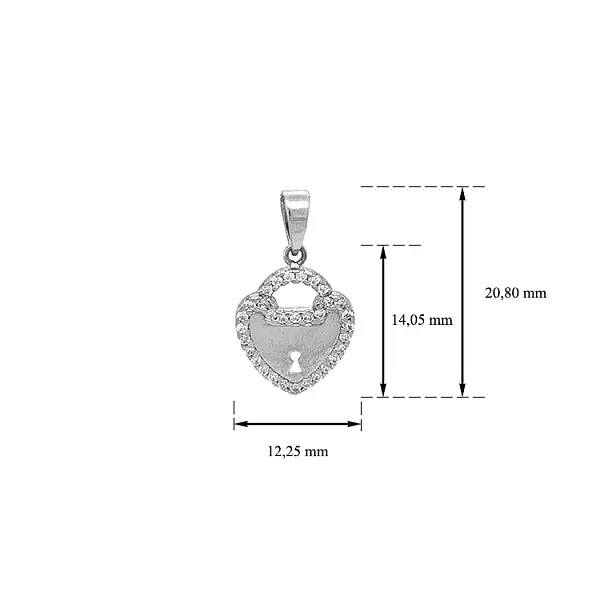 Gold Pendant Padlock