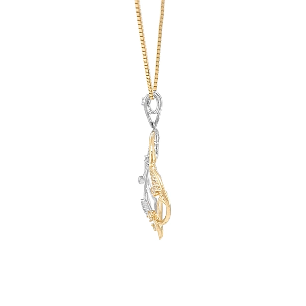Gold Pendant with Zircons