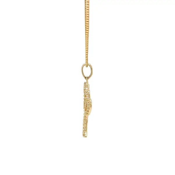 Gold Pendant Tree with Zircons