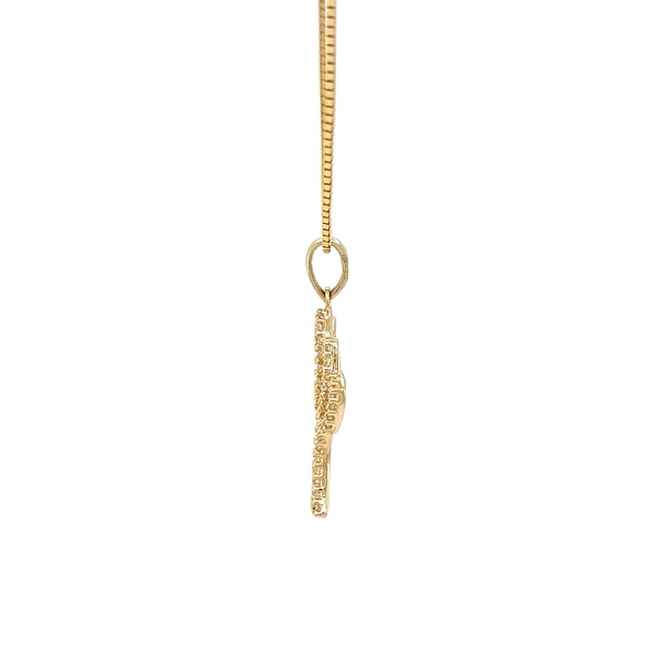 Gold Pendant Tree with Zircons