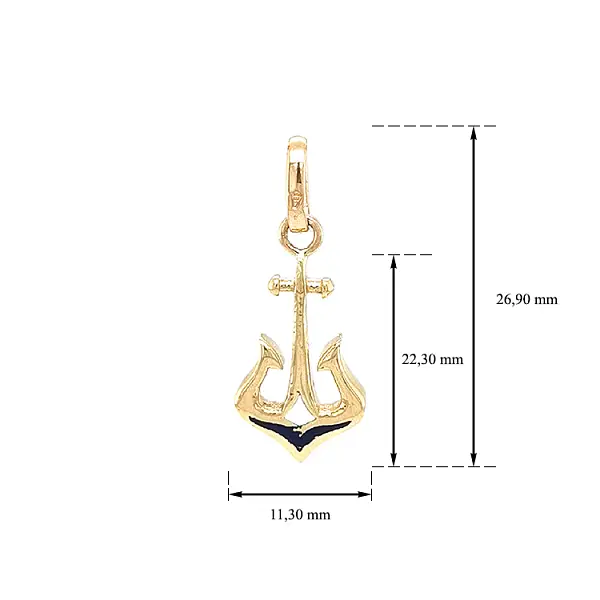 Gold Pendant Anchor