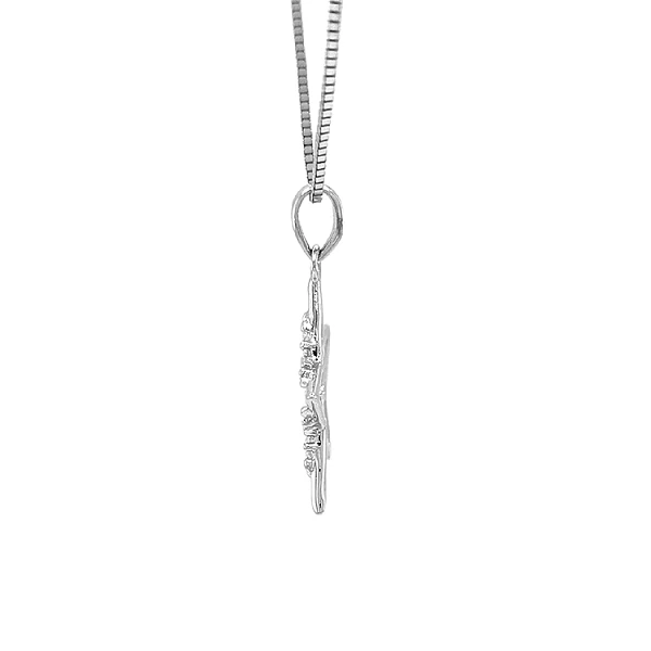 Gold Star Pendant with Zircons