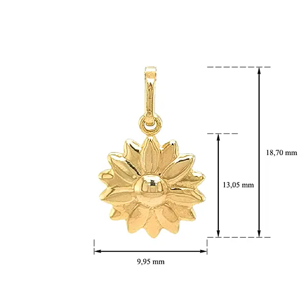 Gold Pendant Flower