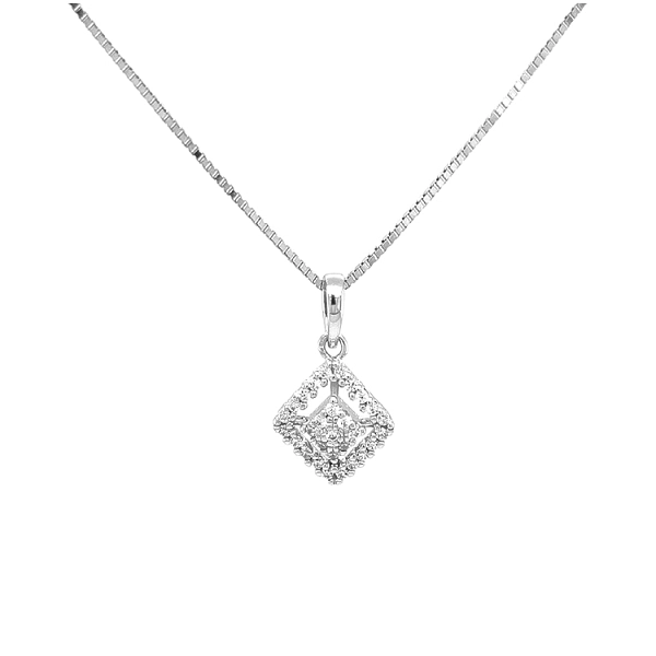 Gold Pendant with Zircons